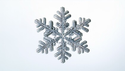 Close-up of a delicate snowflake