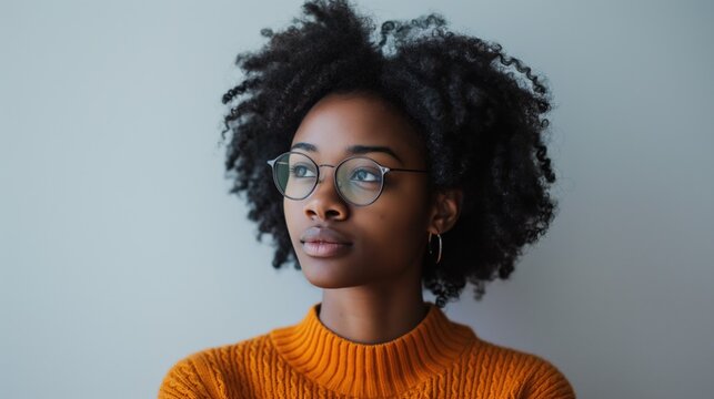 Young Woman in Thoughtful Reflection