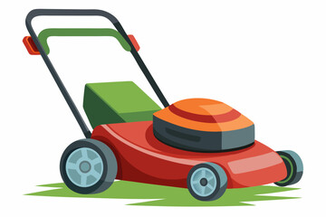 Electric lawn mower on a white background
