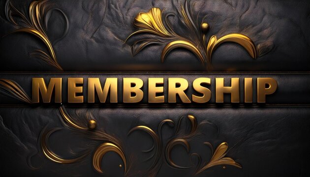 Elegant Gold Membership Design with Decorative Elements