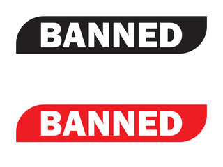 Obraz premium Banned Rubber Stamp Seal icon Vector. Banned Rubber icon Stamp on Grunge style. vector illustration.