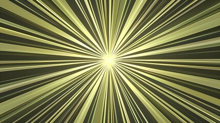 Abstract Radial Pattern of Golden Lines with a Glowing Center