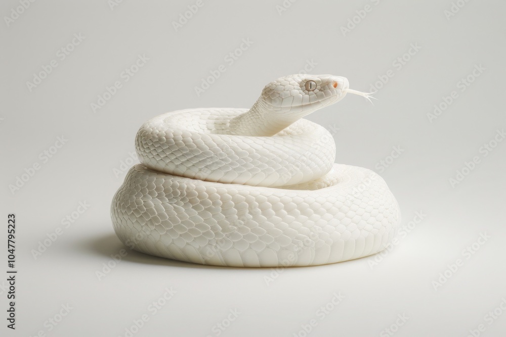 Poster madagascar giant hognose snake is coiled and isolated with an upturned snout showcasing its unique f