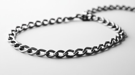 Obraz premium silver bracelet on white background