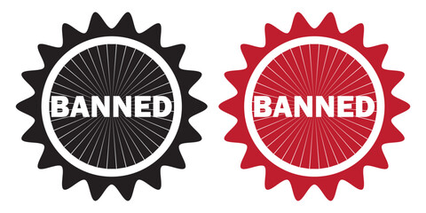 Banned Rubber Stamp Seal icon Vector. Banned Rubber icon Stamp on Grunge style. vector illustration.