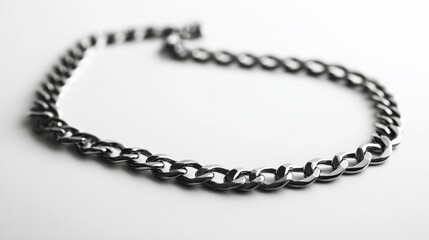 Obraz premium silver bracelet on white background