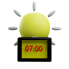 3 D Illustration of morning time