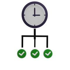 3 D illustration of time of time management