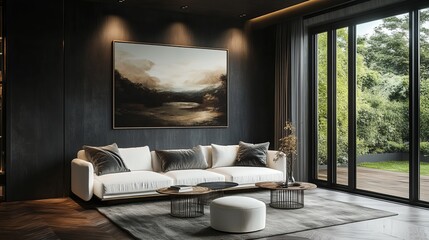  Vertical Blank Picture Frame Mockups on Wall for Interior Design Artwork Templates