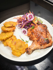 Chicken pollada, traditional Peruvian food
