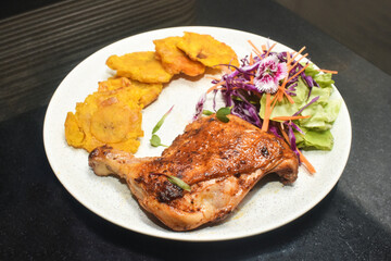 Chicken pollada, traditional Peruvian food
