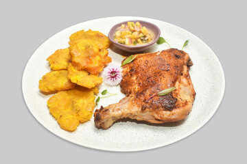 Chicken pollada, traditional Peruvian food