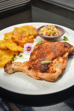 Chicken pollada, traditional Peruvian food