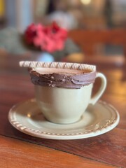 cup of coffee and chocolate