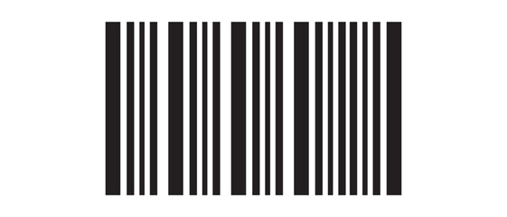 barcode icon. flat style bar code vector on white background. vector illustration.