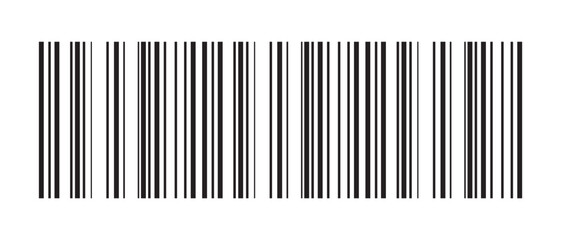 barcode icon. flat style bar code vector on white background. vector illustration.