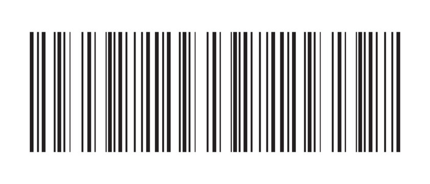 barcode icon. flat style bar code vector on white background. vector illustration.