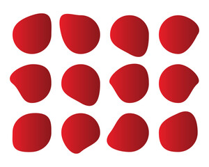 Blob shape icons. Abstract color blob Shape Collection. Organic blob shape on white background.