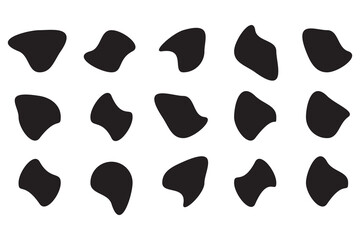 Blob shape icons. Abstract color blob Shape Collection. Organic blob shape on white background.