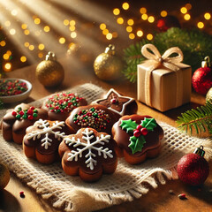 Christmas, cozy, gingerbread, fairy lights

