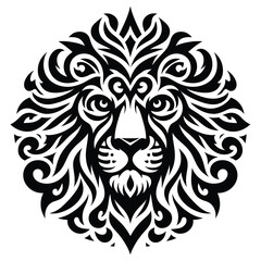 Obraz premium Lion Tatto tribal Circle.eps