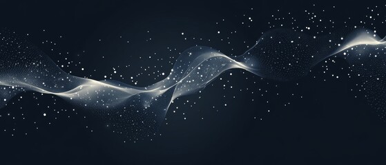 Delicate Arrangement of Silver Dots on Dark Background