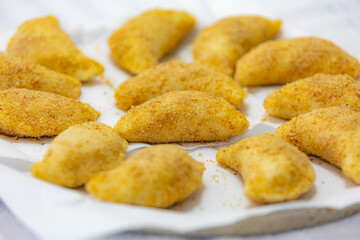 Traditional snack known as risoles, stuffed with minced meat and fried