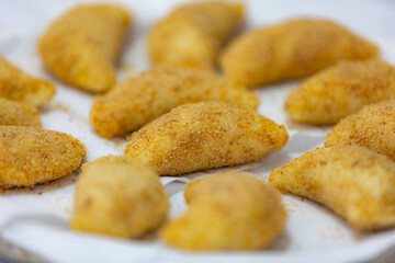 Traditional snack known as risoles, stuffed with minced meat and fried