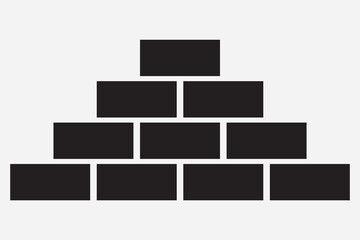 Brick wall icon vector symbol. vector illustration.