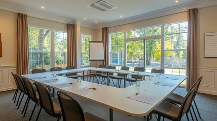 Fototapeta premium Modern Conference Room with Natural Light and Views