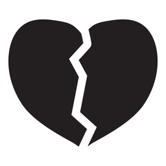 Broken Heart Icon vector illustration.