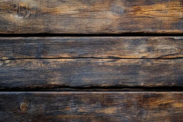 Fototapeta premium A close-up view of weathered wooden planks showcasing texture and natural patterns.