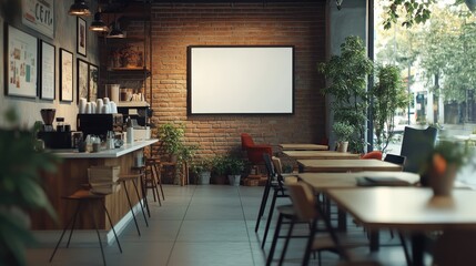 Cozy Coffee Shop Interior for Freelancers and Meetings