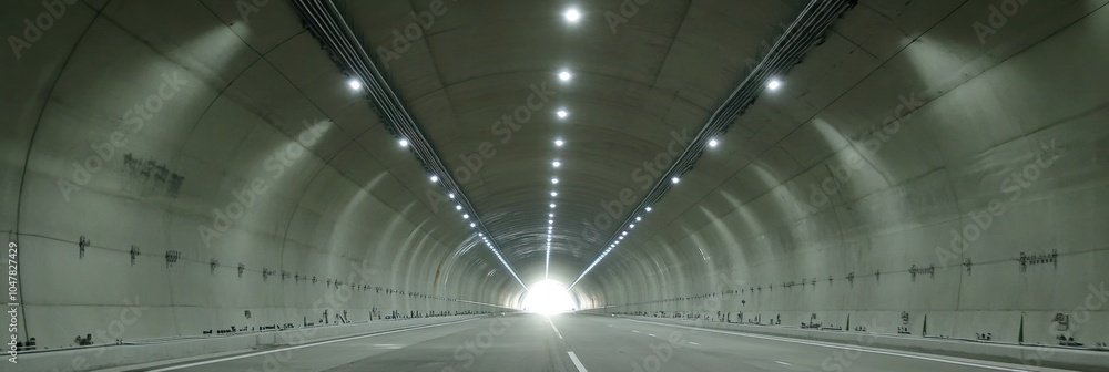 Poster A long, empty tunnel with a bright light at the end.