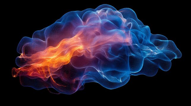 Complex fractal brain glowing with vivid colors, representing neural pathways, cognitive research, and enhanced learning abilities in students