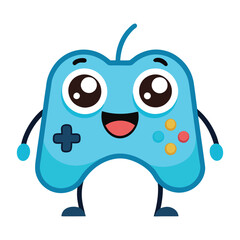 Cute Game Controller Mascot Character – Playful Cartoon Illustration for Gaming and Entertainment Designs © Nisat