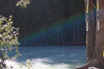 Rainbow over Natural River