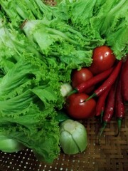 Fresh organic vegetables. Food background with assortment of fresh organic vegetables