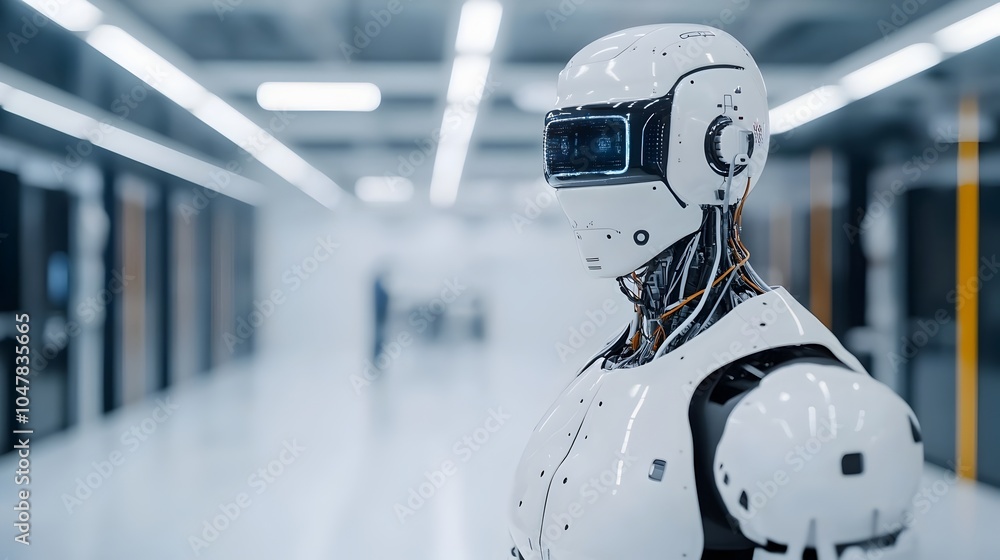 Poster skilled robot engineer meticulously fine tuning the advanced control systems of an electric vehicle 