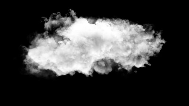 white clouds blown by the wind