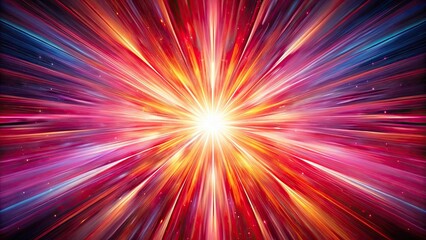 Abstract painting with radiating bursts of red and pink hues from a central point, abstract, painting, art, colorful, vibrant, red