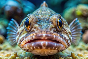 Symmetrical Lizardfish larva swimming in blackwater, Kailua Kona Hawaii