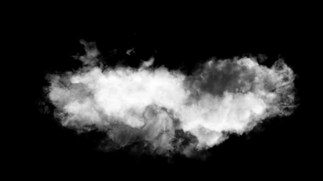 white clouds blown by the wind