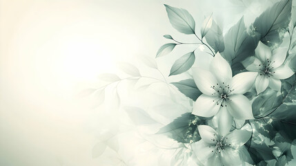 Simple Vector-Style Flower Background with Delicate Floral Elements