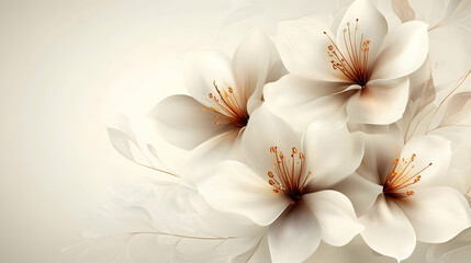 Obraz premium Elegant Simple Vector Floral Design with Clean Lines and Delicate Features