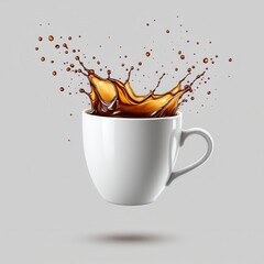 coffee cup with splash