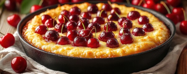 Vegan Cherry Crumble Skillet Recipe Easy, Delicious, and Perfect for a Warm Dessert This skillet features a golden crust topped with bubbling cherries and is a great home-cooked dessert concept