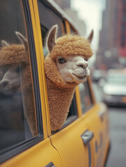 llama in taxi