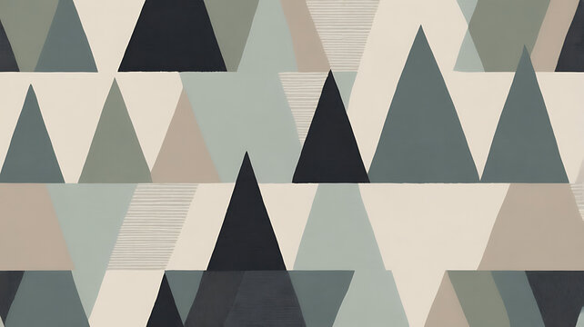 Scandinavian Rya Rug-Inspired Abstract Background with Geometric Patterns