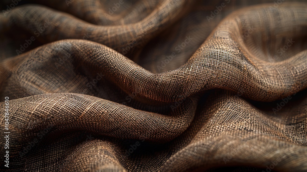 Poster close-up of textured fabric showcasing intricate patterns and folds.